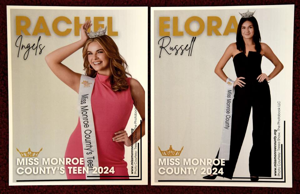 Miss Monroe County Teen Rachel Ingles of Temperance and Miss Monroe County 2024 Elora Russell of Monroe will be signing their cards at the Gabby's Ladder Ghost, Gobblins and Grief event at The Mall of Monroe Friday. The photographs were taken by professional photographer Tressa Shaw of The Photobook.