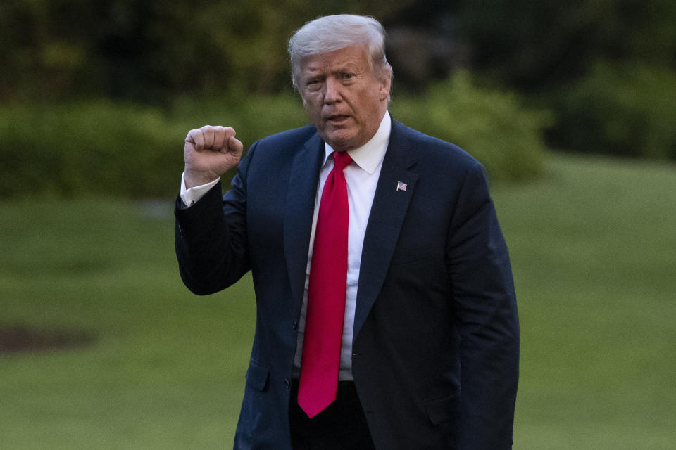 El presidente Donald Trump en la Casa Blanca en Washington el 25 de junio del 2020.   (AP Photo/Alex Brandon)