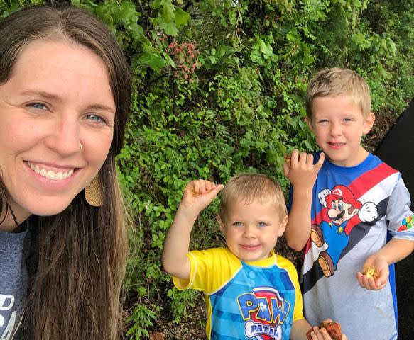 Jill Dillard/Instagram Jill Duggar Dillard with her two sons, Samuel and Israel