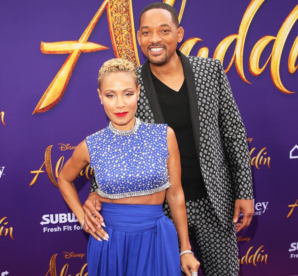 Jada Pinkett Smith (L) and Will Smith attend the World Premiere of Disney’s "Aladdin" at the El Capitan Theater in Hollywood CA on May 21, 2019, in the culmination of the film’s Magic Carpet World Tour with stops in Paris, London, Berlin, Tokyo, Mexico City and Amman, Jordan.