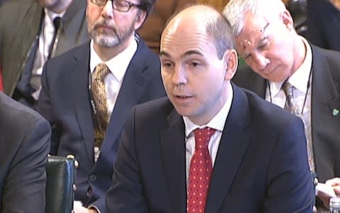 Headmaster of Eton College Simon Henderson appearing before the Education Select Committee at the House of Commons - Credit:  PA