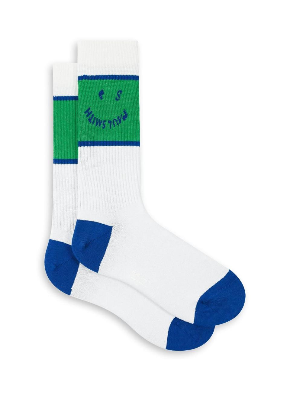 藍綠色微笑長襪，NT$1,300。（Paul Smith提供）