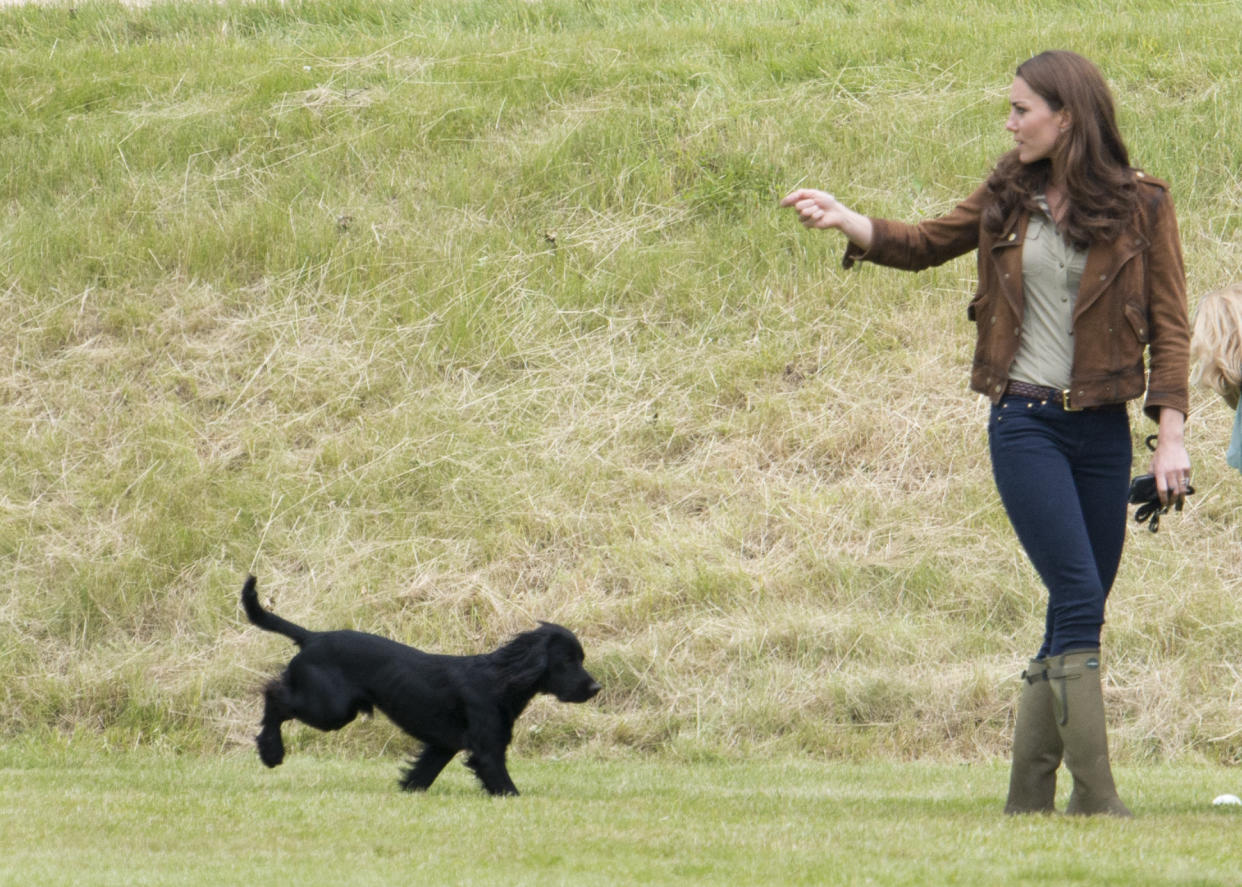 Kate Middleton is mourning the loss of royal family dog Lupo. (Photo:Mark Cuthbert/UK Press via Getty Images)