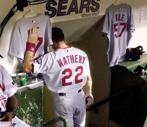 Darryl Kile (June 22, 2002): Just two hours before before the Cardinals were scheduled to play the Cubs, the 33-year-old righthanded pitcher was found dead in his hotel room. The game was postponed and thrust the Cardinals organization further into mourning as Kile's tragic death came just days after the passing of longtime announcer Jack Buck. A Chicago coroner reported that Kile had coronary atherosclerosis, a condition commonly known as hardening of the arteries. Kile's father died in his mid-40s of a heart attack indicting a family history of heart disease.