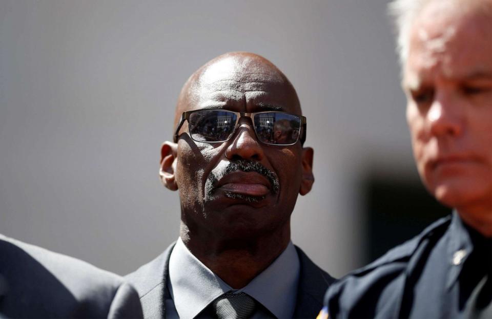 PHOTO: Melvin Graham, brother of Charleston Church shooting victim Cynthia Hurd, listens during a news conference after Dylann Roof pleaded guilty to state murder charges in Charleston, S.C., April 10, 2017. (Randall Hill/Reuters, FILE)