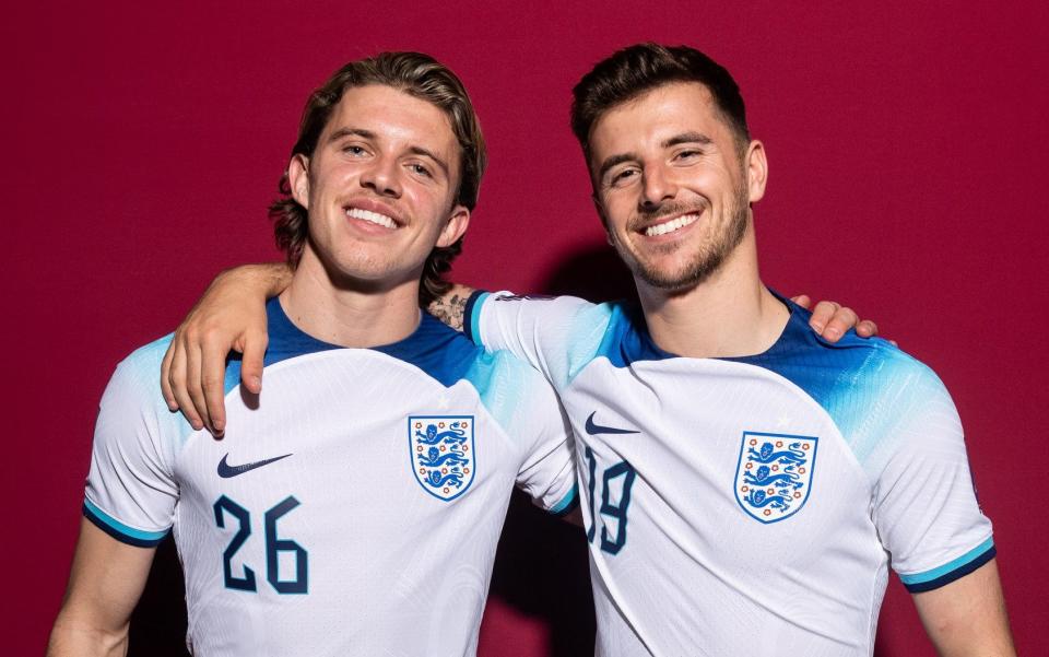 Conor Gallagher and Mason Mount in England's World Cup kit - England World Cup 2022 squad list and numbers: everyone going to Qatar - Mike Hewitt - FIFA