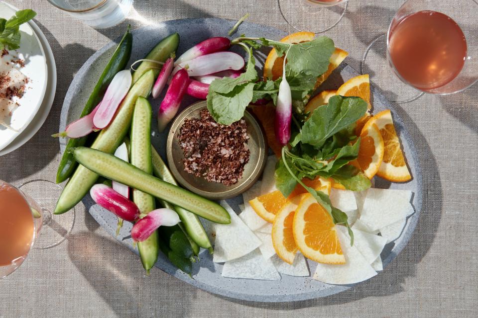 <a href="https://www.epicurious.com/recipes/food/views/crudites-with-chile-lime-salt?mbid=synd_yahoo_rss" rel="nofollow noopener" target="_blank" data-ylk="slk:See recipe." class="link ">See recipe.</a>