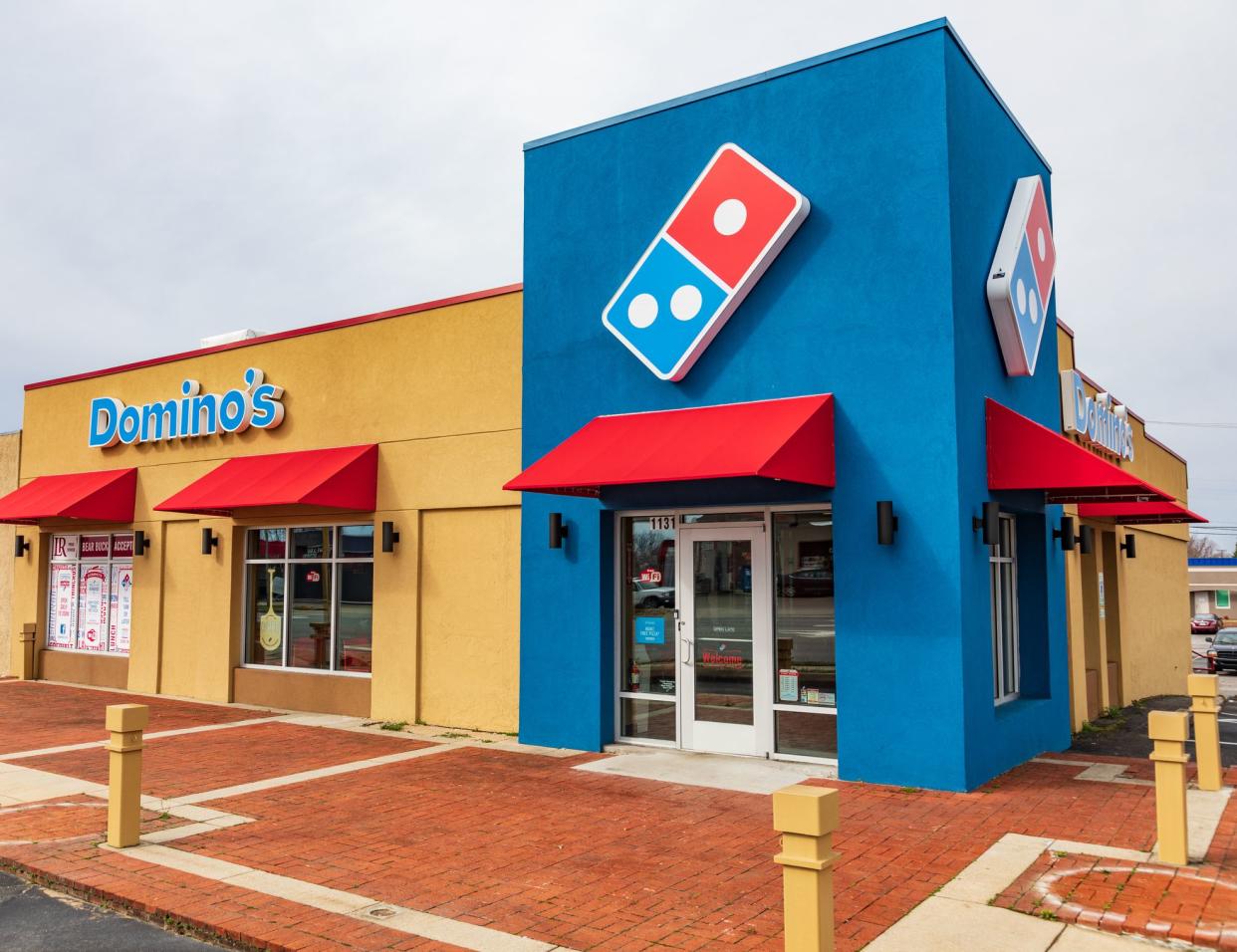 Hickory, NC, USA-2/28/19: A Domino's Pizza, also branded just as