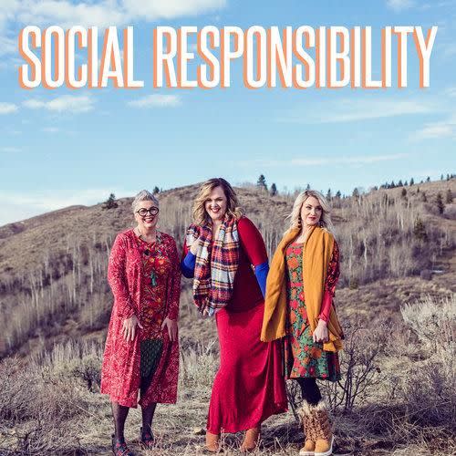 There's a bitter irony in this image promoting the brand's sense of 'social responsibility'. Source: LulaRoe