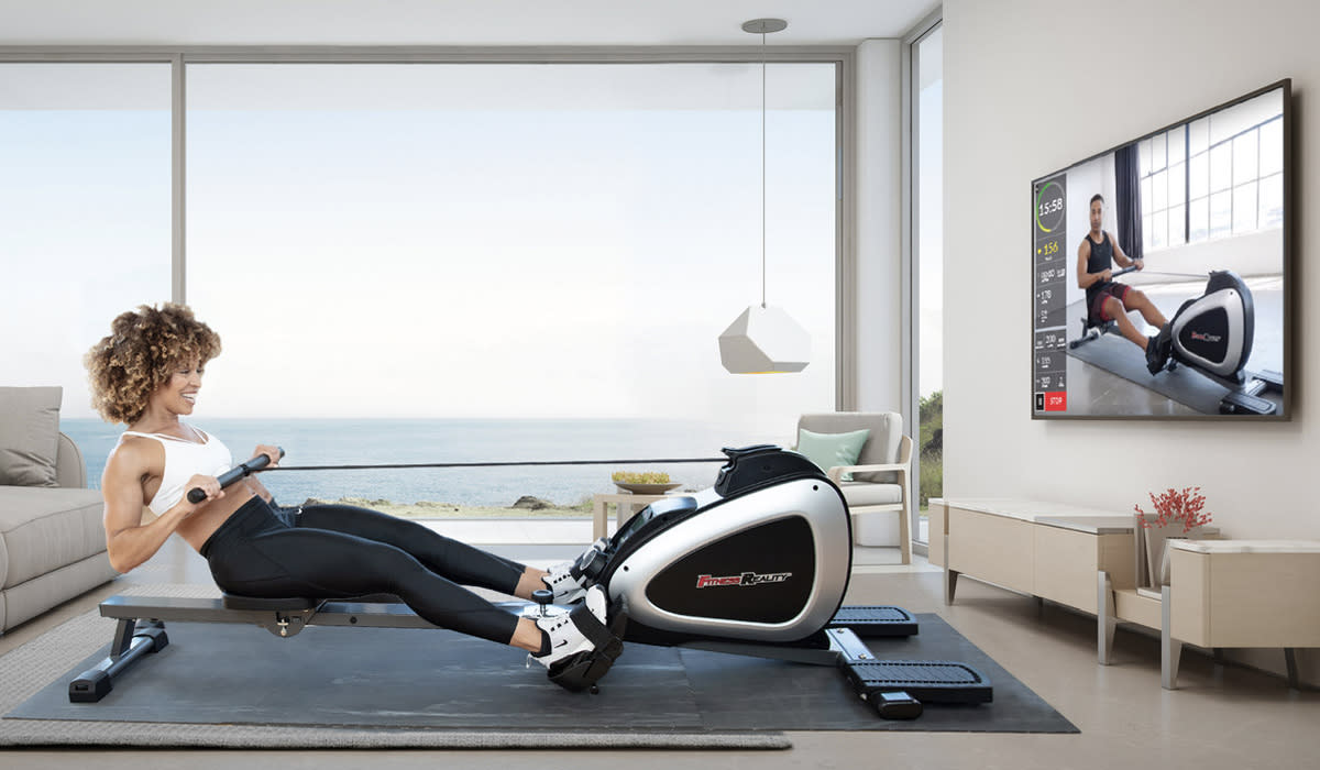Put your get-in-shape plan into motion with the Fitness Reality Magnetic Rowing Machine. (Photo: Amazon)