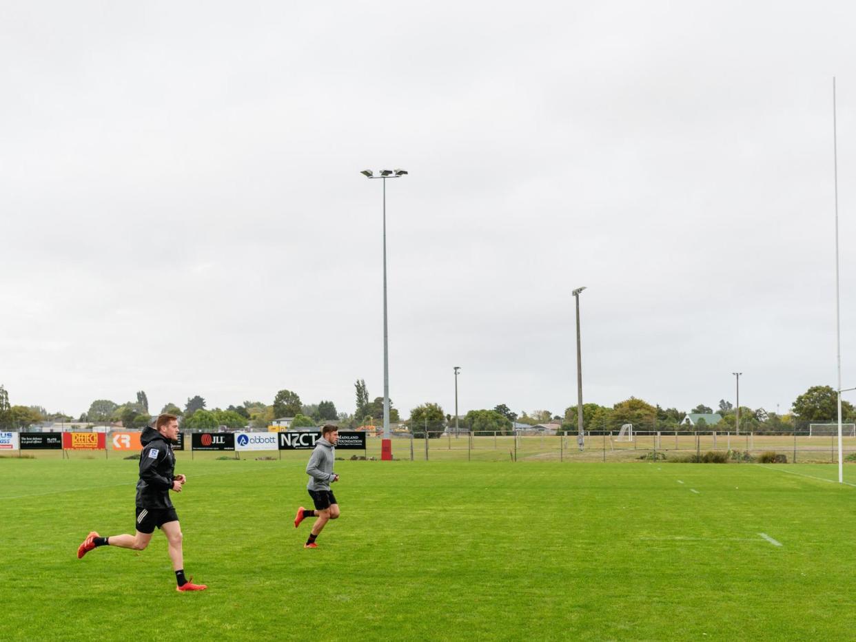 Canterbury Crusaders during training on 21 March in Christchurch: Getty