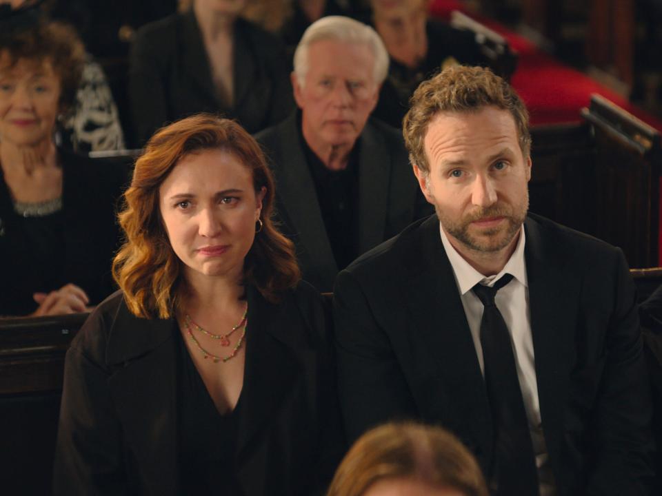 Esther Smith, Rafe Spall and Cooper Turner in "Trying," now streaming on Apple TV+.