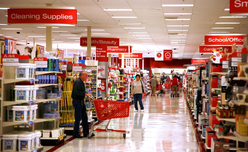 FILE PHOTO: Customers shop at a Target store in Arvada