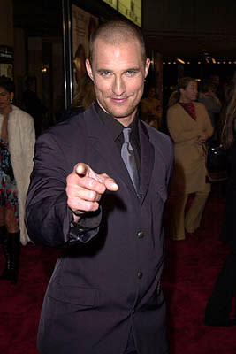 Matthew McConaughey at the Century City premiere of Columbia's The Wedding Planner Photo by Steve Granitz/WireImage.com