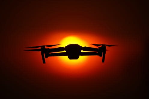 <span class="caption">The future?</span> <span class="attribution"><a class="link " href="https://www.shutterstock.com/image-photo/drone-quadcopter-digital-camera-flight-sunset-1680281083" rel="nofollow noopener" target="_blank" data-ylk="slk:Shutterstock;elm:context_link;itc:0;sec:content-canvas">Shutterstock</a></span>