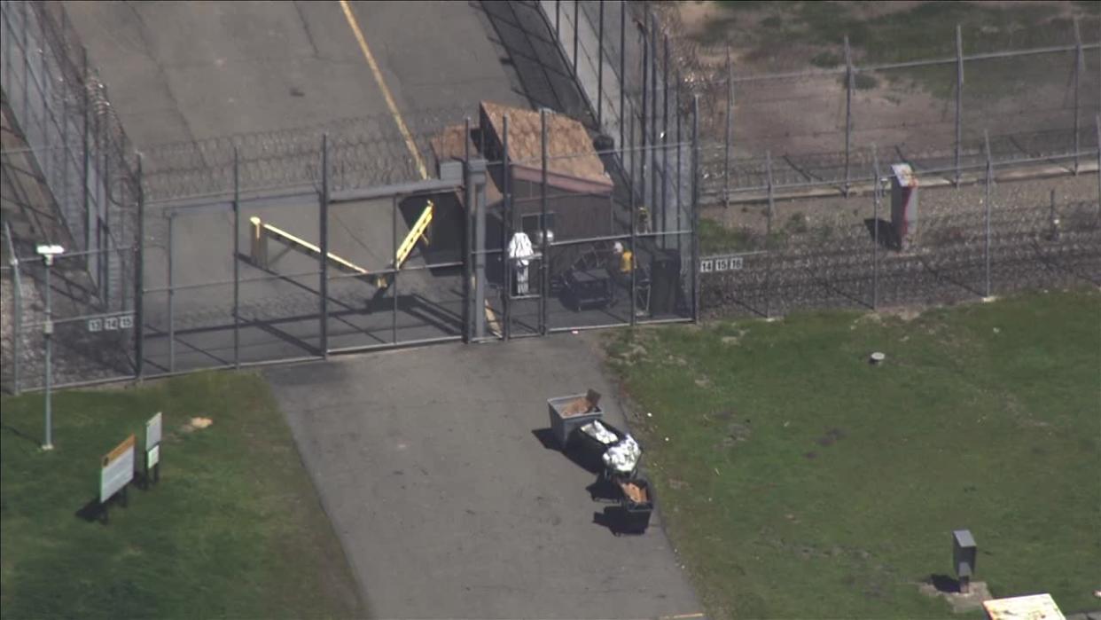 <div>SkyFox flew over FCI Dublin where women have been told to throw out much of their personal belongings ahead of the prison's shutdown. April 19, 2024</div>