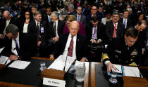 Director of National Intelligence James Clapper Jr. takes his seat to testify before a Senate Armed Services Committee hearing on "Foreign Cyber Threats to the United States" on Capitol Hill in Washington, U.S., January 5, 2017. REUTERS/Kevin Lamarque