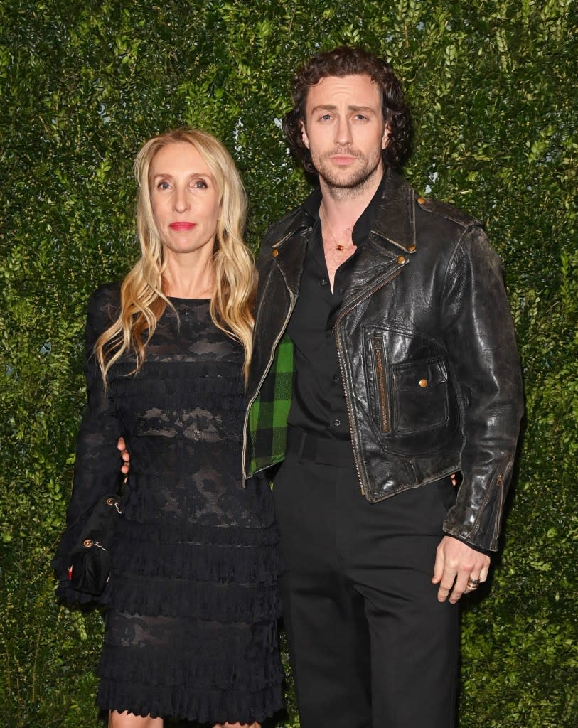 Sam Taylor-Johnson (left) and Aaron Taylor-Johnson attend the Charles Finch & Chanel 2024 Pre-BAFTA Party at 5 Hertford Street on Feb. 17 in London. Alan Chapman/Dave Benett/Getty Images