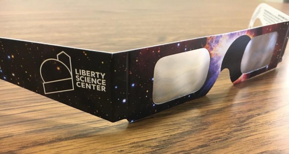 Even though New Jersey isn’t seeing a total eclipse, it is imperative to wear special glasses to protect your eyes from the blinding sun. Liberty Science Center