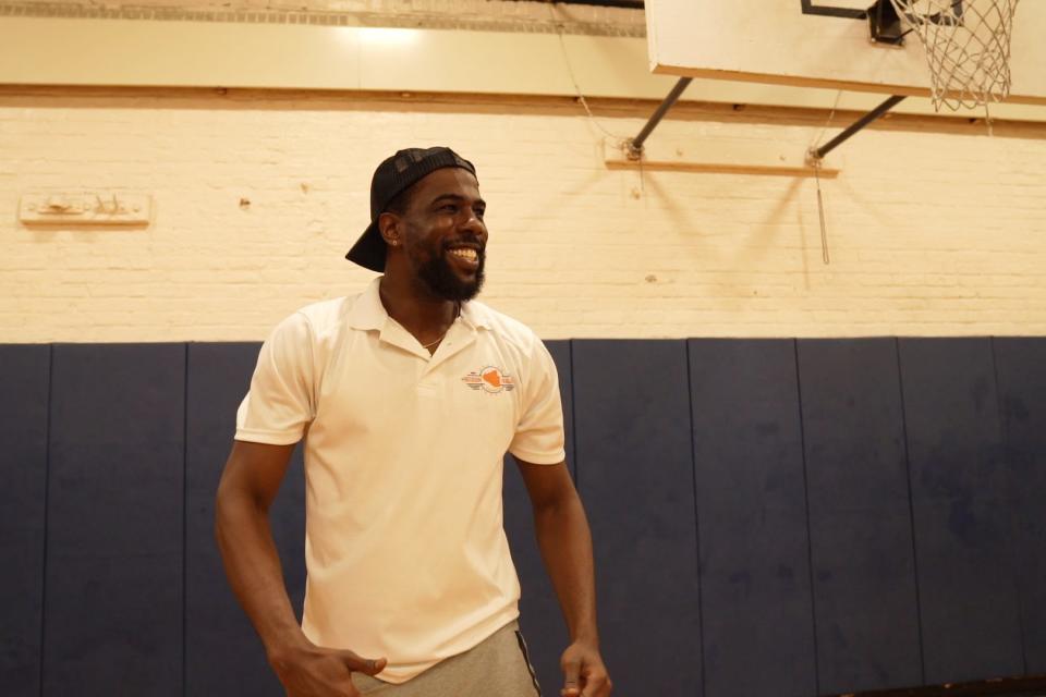 Najee Seabrooks during a Paterson Healing Collective healing space event at School 6 in Paterson on Friday, May 13, 2022. 