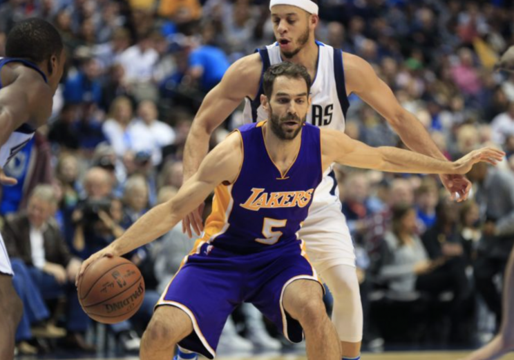 José Calderón durante su etapa en los Lakers.