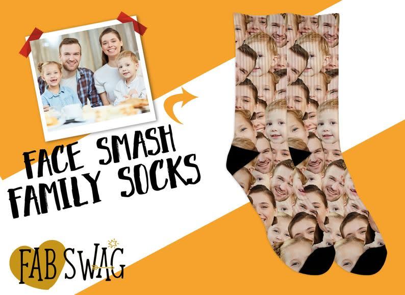 12) Face Smash Family Socks