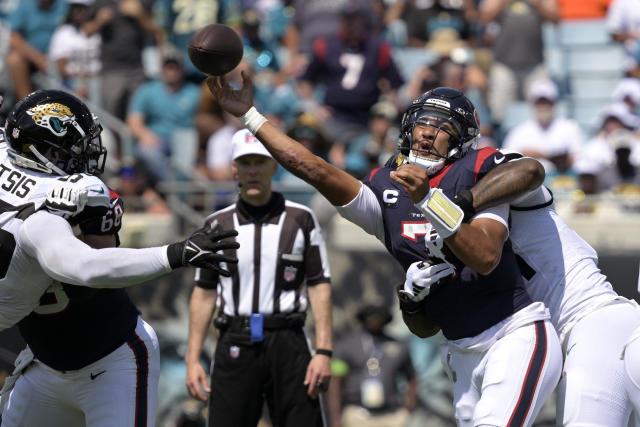 Beck's rare TD return propels Texans to a 37-17 rout of Jaguars and gives  Ryans his first win