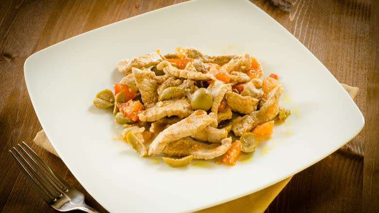 agrodolce chicken dish