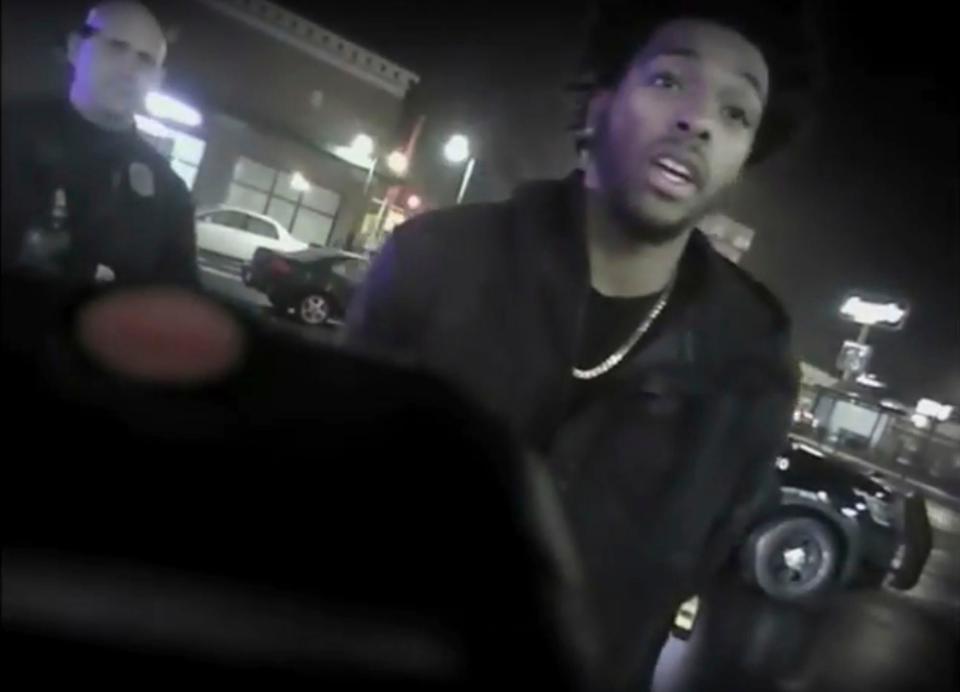 Police body-camera footage released by Milwaukee Police Department shows NBA Bucks guard Sterling Brown as he talks to arresting police officers after being shot by a stun gun in a Walgreens parking lot in Milwaukee in 2018.