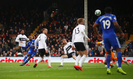 Soccer Football - Premier League - Fulham v Cardiff City - Craven Cottage, London, Britain - April 27, 2019 Cardiff City's Junior Hoilett shoots at goal REUTERS/Eddie Keogh