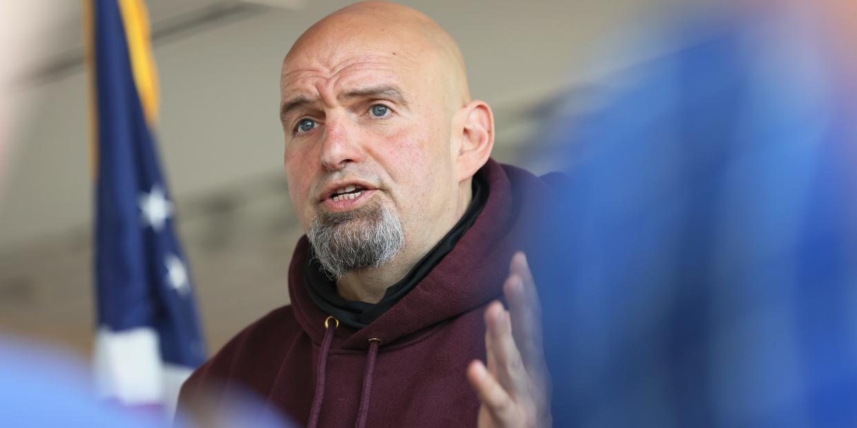 Lt. Gov. John Fetterman, the Democratic nominee for Senate in Pennsylvania, at a campaign event.