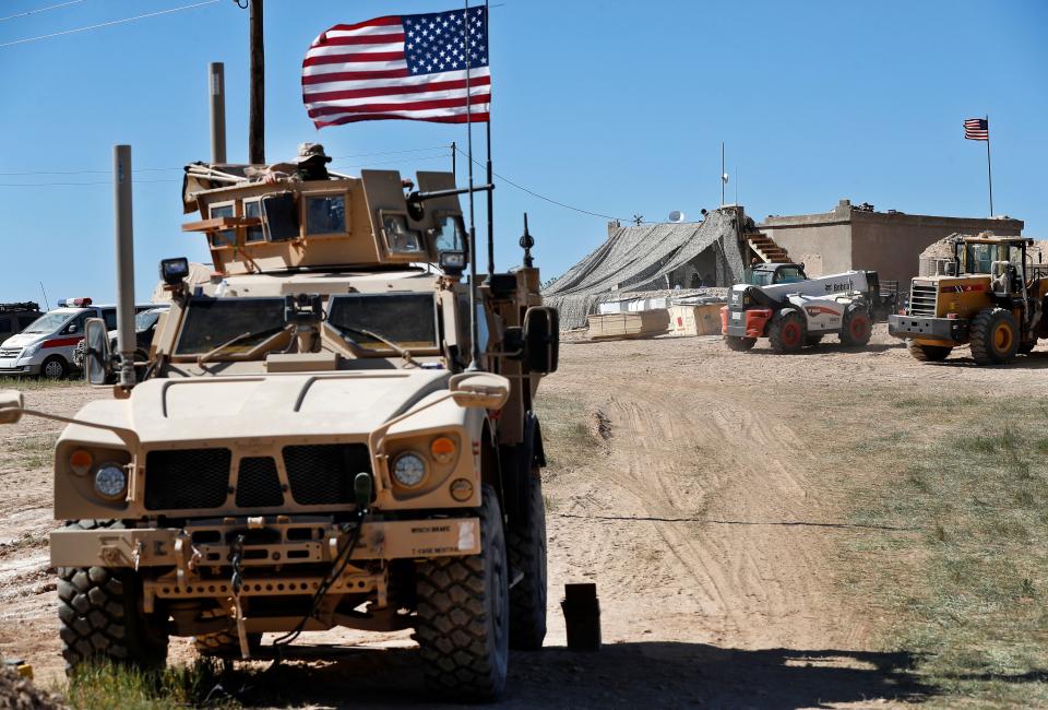 A U.S. position near the front line in northern Syria.