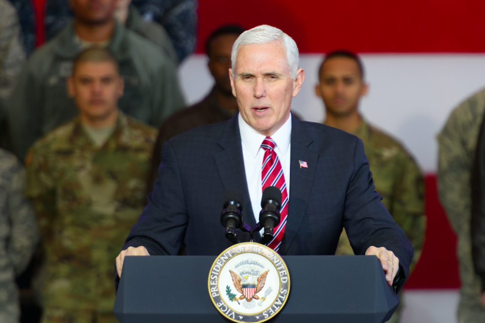 <em>US Vice President Mike Pence warned that “all options are on the table” when it comes to dealing with North Korea (Rex)</em>