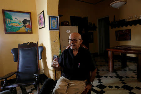 Rafael Hernandez, one of Cuba's leading political analysts and editor of the magazine Temas, speaks during an interview in Havana, Cuba, March 8 2018. Photo taken on March 8, 2018. REUTERS/Stringer