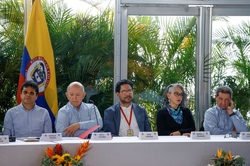 Colombia's government and a delegation for the National Liberation Army (ELN) hold talks in Caracas