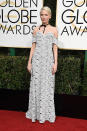 <p>Pese a que no se llevó el Globo de Oro por 'Manchester frente al mar' (2016), Michelle Williams deslumbró con este diseño de encaje blanco. ¿Su creador? Louis Vuitton. ¡Menudo acierto! (Foto: Frazer Harrison / Getty Images)</p> 