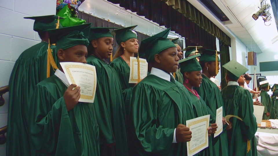 Students are shown in a scene from the Boaz Dvir documentary “Class of Her Own,” which was acquired by Freestyle Digital Media. (Photo: Screenshot/Freestyle Digital Media)