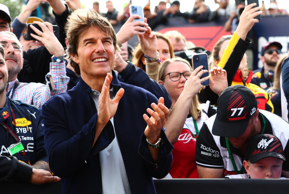 <p>Tom Cruise en el Gran Premio de Gran Bretaña. (Mark Thompson/Getty Images)</p> 