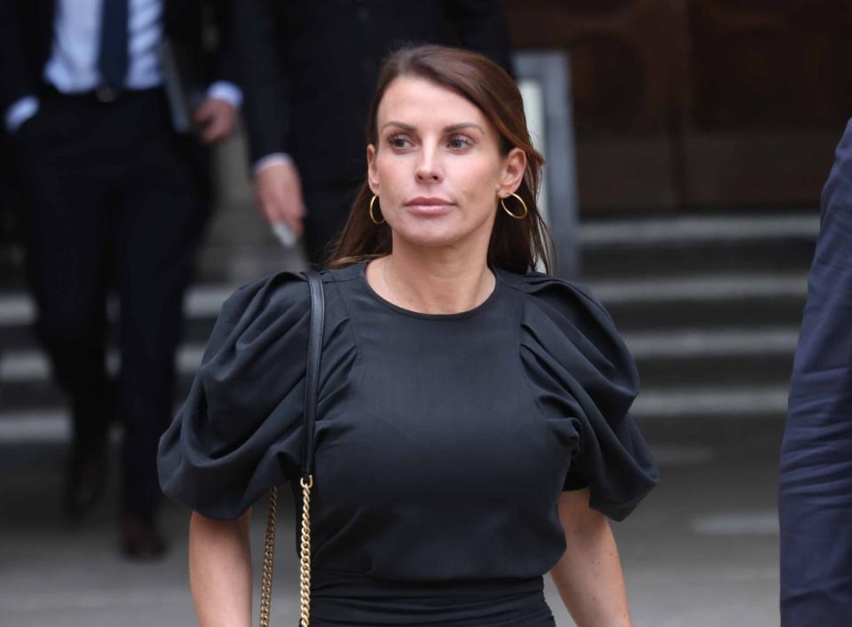 Coleen Rooney leaving court during the Wagatha Christie trial (PA Wire)