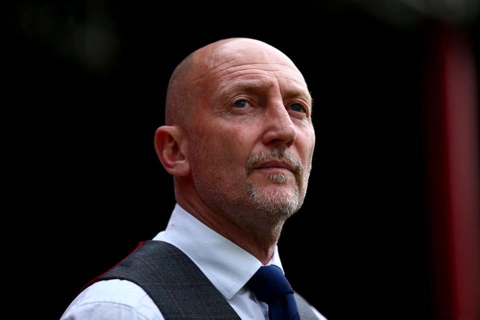 Ian Holloway during the Sky Bet Championship match between Brentford and Queens Park Rangers at Griffin Park on April 21, 2018 in Brentford, England.