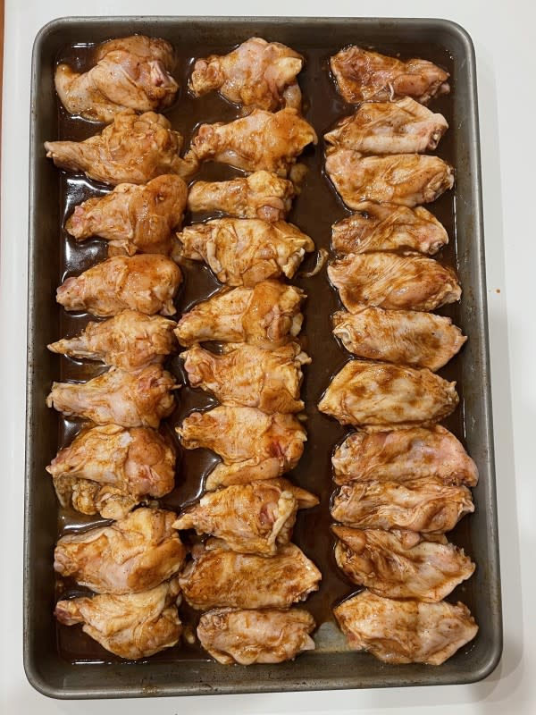 <em>Al Roker's Spicy Chicken Wings Pre-Bake</em><p>Courtesy of Choya Johnson</p>