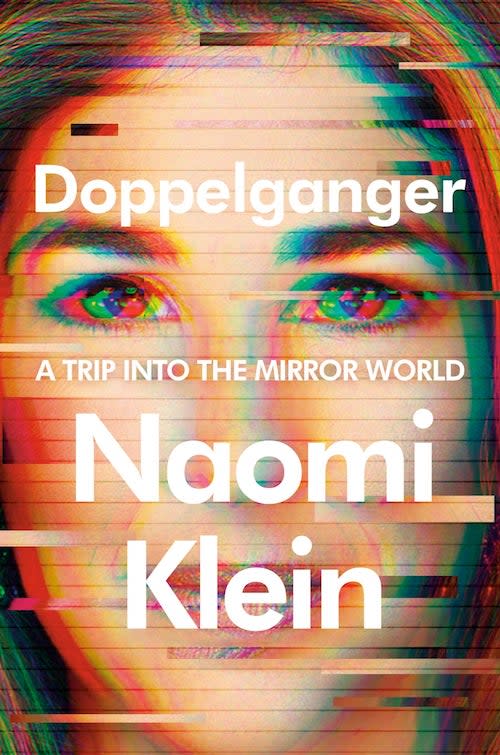 a cover of a book with naomi klein on the front