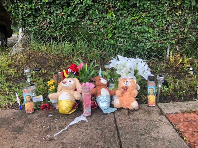 A memorial for Maurice Mincey, a Savannah man killed by police during a traffic stop, was left on a stretch of road where he was killed.