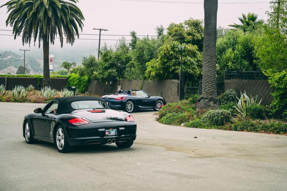 porsche boxsters at the petersen