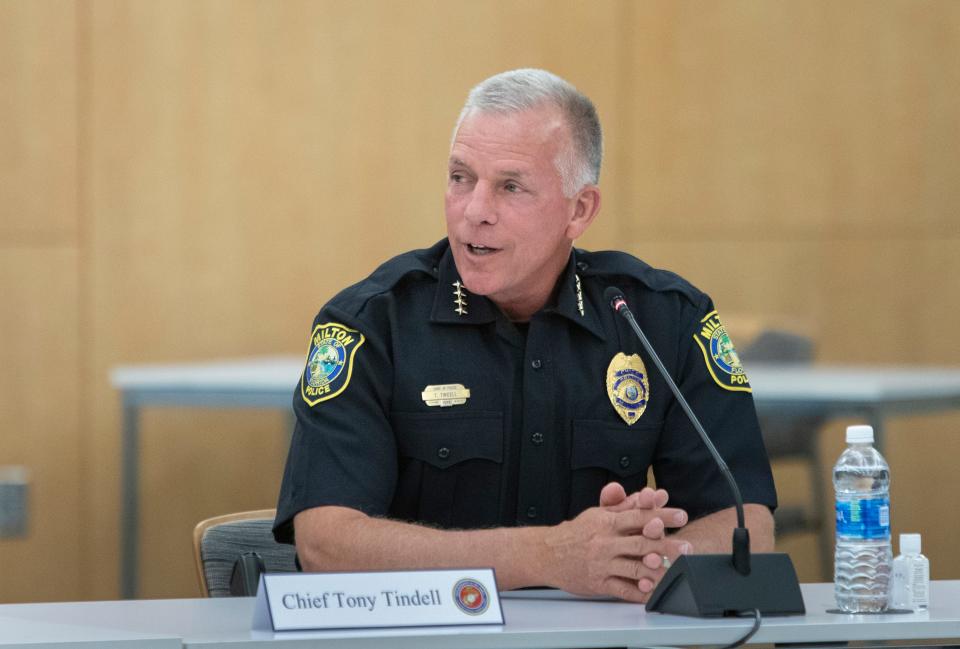 Tony Tindell, Milton police chief, will serve as Milton city manager on an interim basis after the city's top candidate for the job walked away from negotiations.