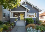 <body> <p>Here’s an open-and-shut case of <a rel="nofollow noopener" href=" http://www.bobvila.com/slideshow/9-calming-colors-for-a-serene-home-47769?bv=yahoo" target="_blank" data-ylk="slk:color therapy;elm:context_link;itc:0;sec:content-canvas" class="link ">color therapy</a> sure to make your entrance more exciting. Peruse some hues, then tape a few of your favorite swatches to the door. Study them at various times of day to select the one that best complements or contrasts with your home’s exterior paint. When you're ready to commit, opt for exterior acrylic paint—its flexible, anti-mildew formula is ideal. Remove locks and knobs (or tape them if you promise to paint very carefully), and prep the door by wiping, washing, and sanding it down for optimal adhesion. Prime first, then paint, using a brush for the trim and a roller for wider surfaces. </p> <p><strong>Related: <a rel="nofollow noopener" href=" http://www.bobvila.com/slideshow/9-bright-and-bold-colors-for-your-front-door-48192/?bv=yahoo" target="_blank" data-ylk="slk:9 Bright and Bold Colors for Your Front Door;elm:context_link;itc:0;sec:content-canvas" class="link ">9 Bright and Bold Colors for Your Front Door</a> </strong> </p> </body>