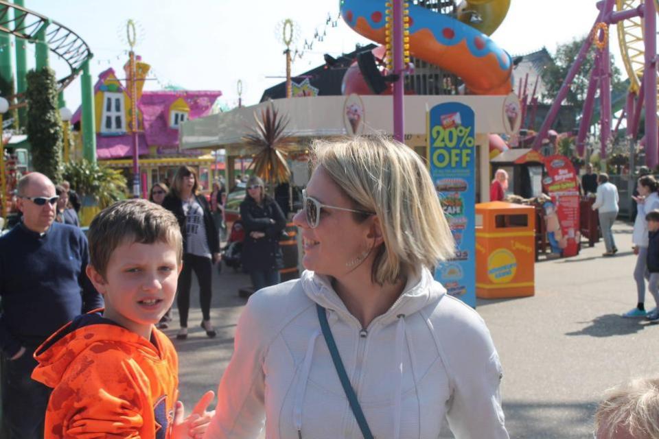 Echo: Flashback - a young Jonny Marshall with his mum Louise at Adventure Island