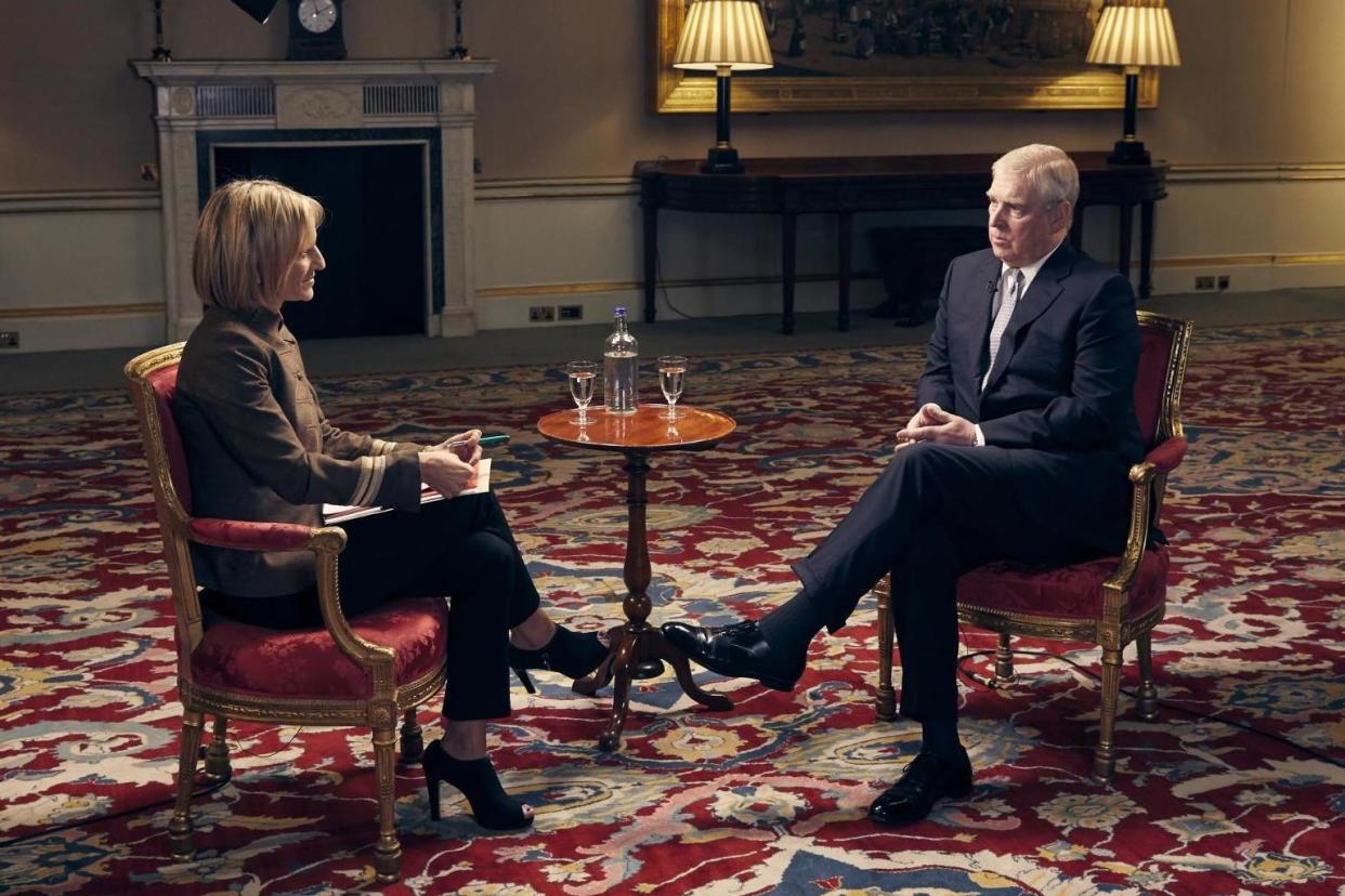 Emily Maitlis sits down with Prince Andrew for an interview on the Jeffrey Epstein scandal: BBC/ Mark Harrington