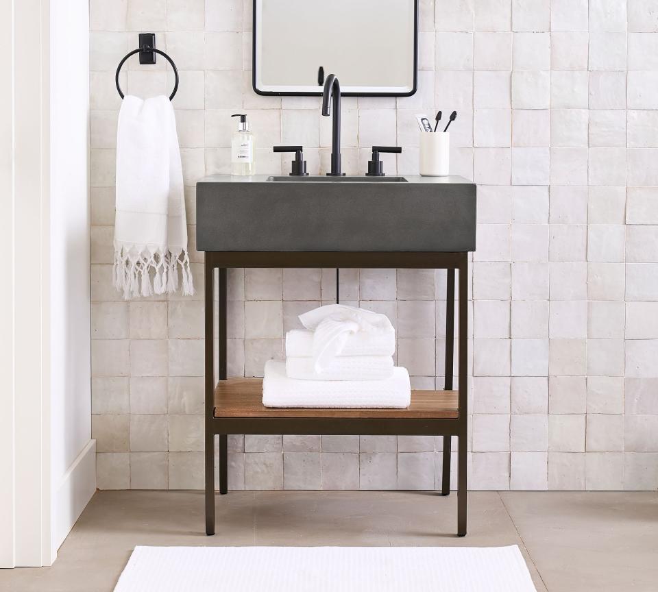 Pottery Barn Frances Concrete Top Bathroom Vanity