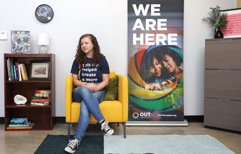 Molly Rose Quinn, executive director of OUTMemphis, where they are about to open a Youth Emergency Center. The facility is a drop-in center, with emergency, short term housing in single dorms for young adults aged 18 to 24.